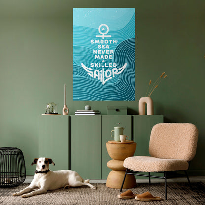 SKILLED SAILOR Peel and Stick Vertical Poster