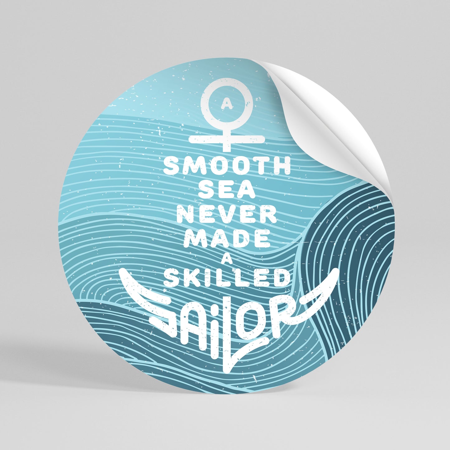 SKILLED SAILOR Rund väggdekal