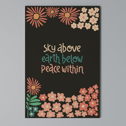 PEACE WITHIN Vertical Canvas Print