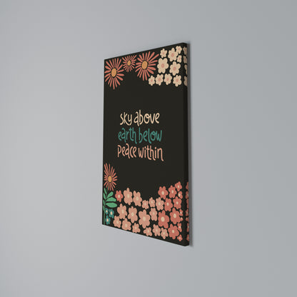 PEACE WITHIN Vertical Canvas Print