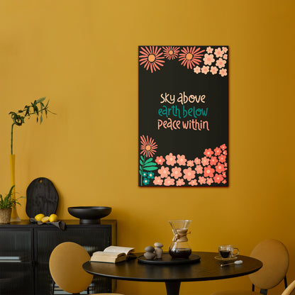 PEACE WITHIN Vertical Canvas Print