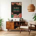 FRED INOM DIG, vertikal poster med självhäftande text