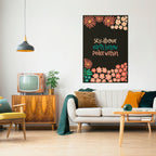 FRED INOM DIG, vertikal poster med självhäftande text