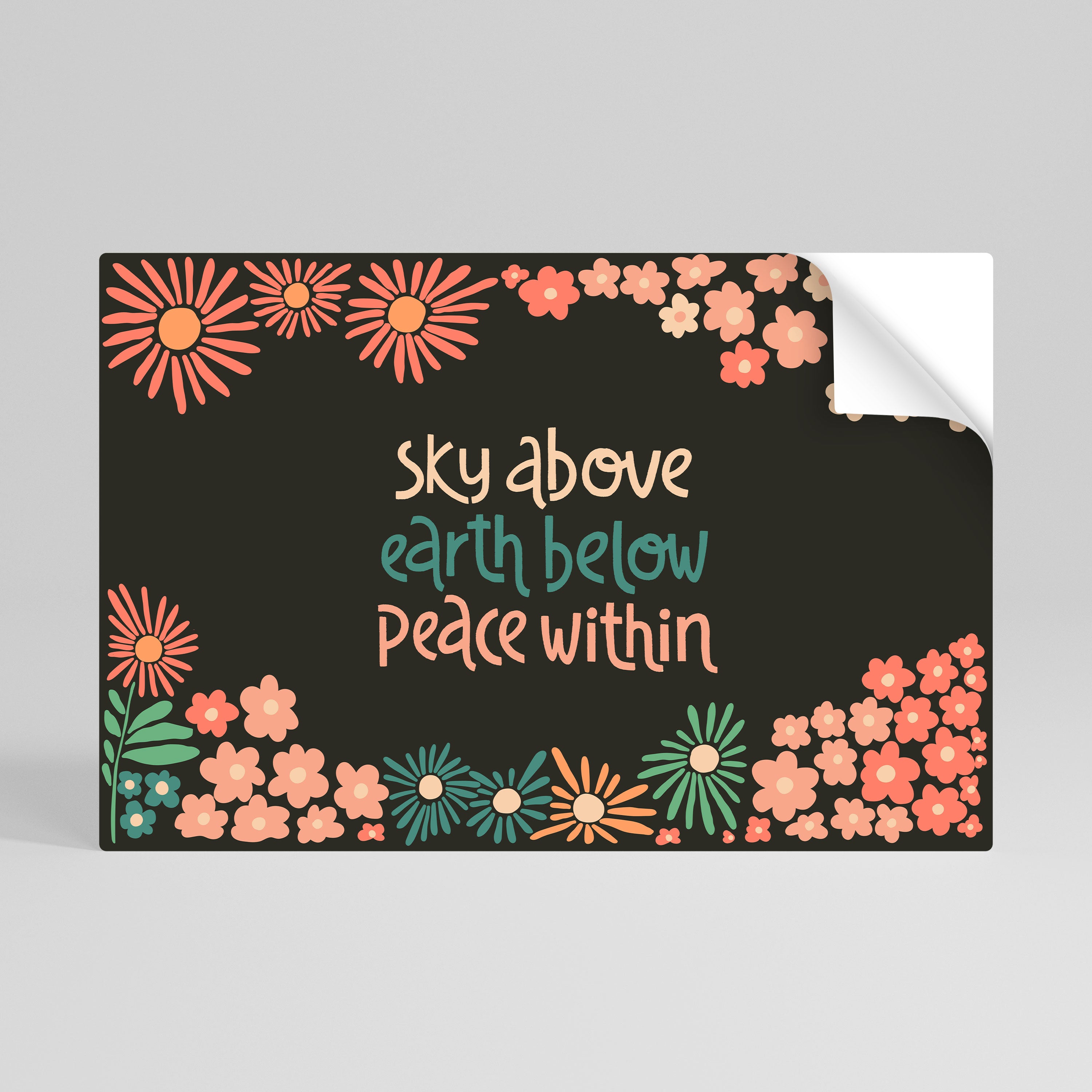 PEACE WITHIN Självhäftande Horisontell Poster