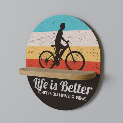 BETTER LIFE Oval Art Shelf In Oak Effect