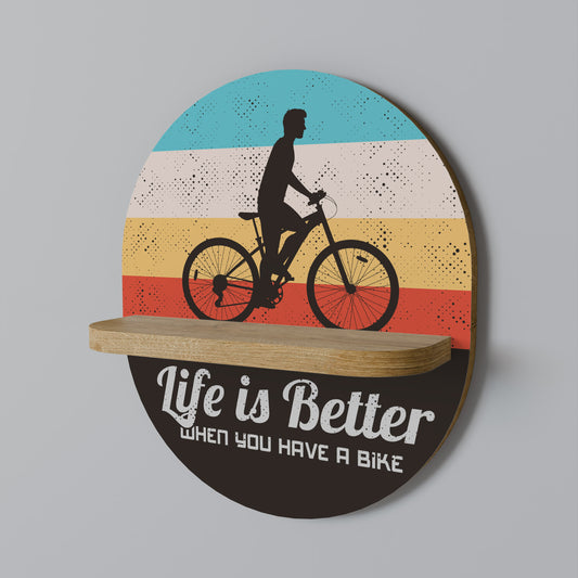 BETTER LIFE Oval Art Shelf In Oak Effect