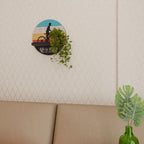 BETTER LIFE Round Art Shelf In Black Finish