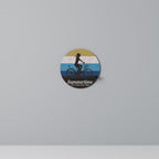 SUMMERTIME Round Art Shelf In Black Finish