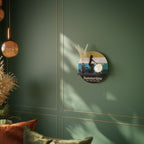 SUMMERTIME Round Art Shelf In Black Finish