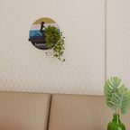 SUMMERTIME Round Art Shelf In Black Finish