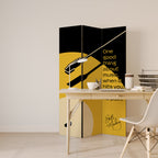 MUSIC - NO PAIN Dekorativ rumsavdelare – 3 paneler