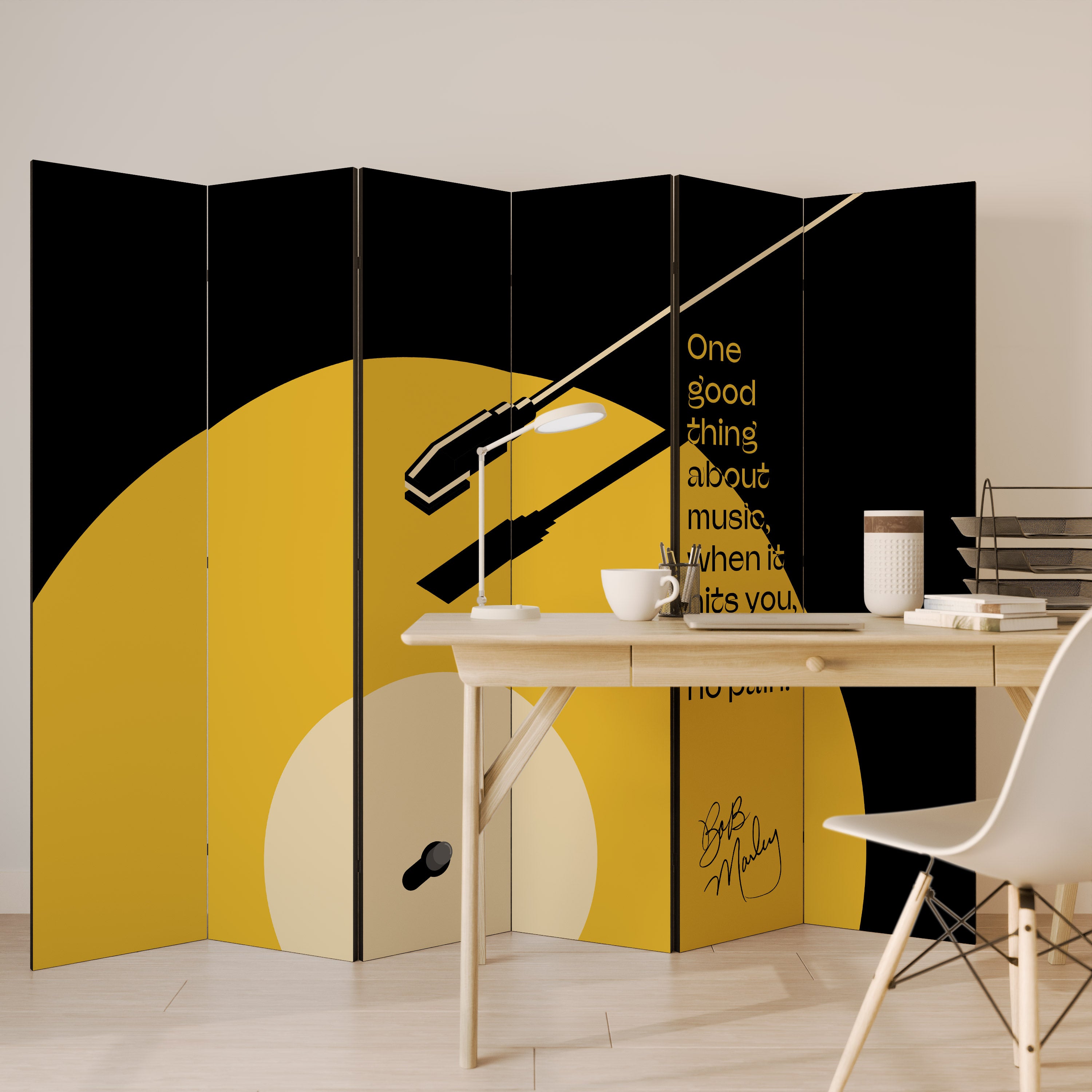 MUSIC - NO PAIN 6-panelers rumsavdelare