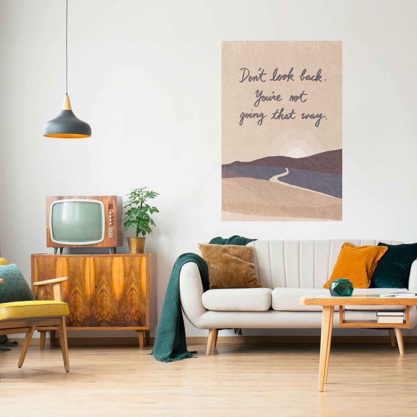 DON'T LOOK BACK Peel and Stick Vertical Poster