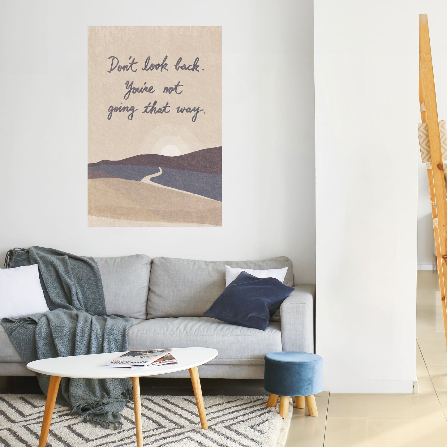 DON'T LOOK BACK Peel and Stick Vertical Poster