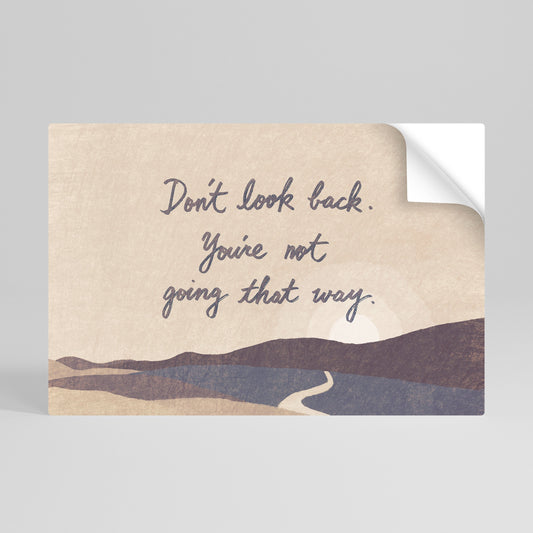 DON'T LOOK BACK Peel and Stick Horizontal Poster