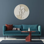 LOVE IN FORM Round Wall Art