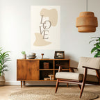 KÄRLEK I FORM Vertikal Poster med självhäftande text