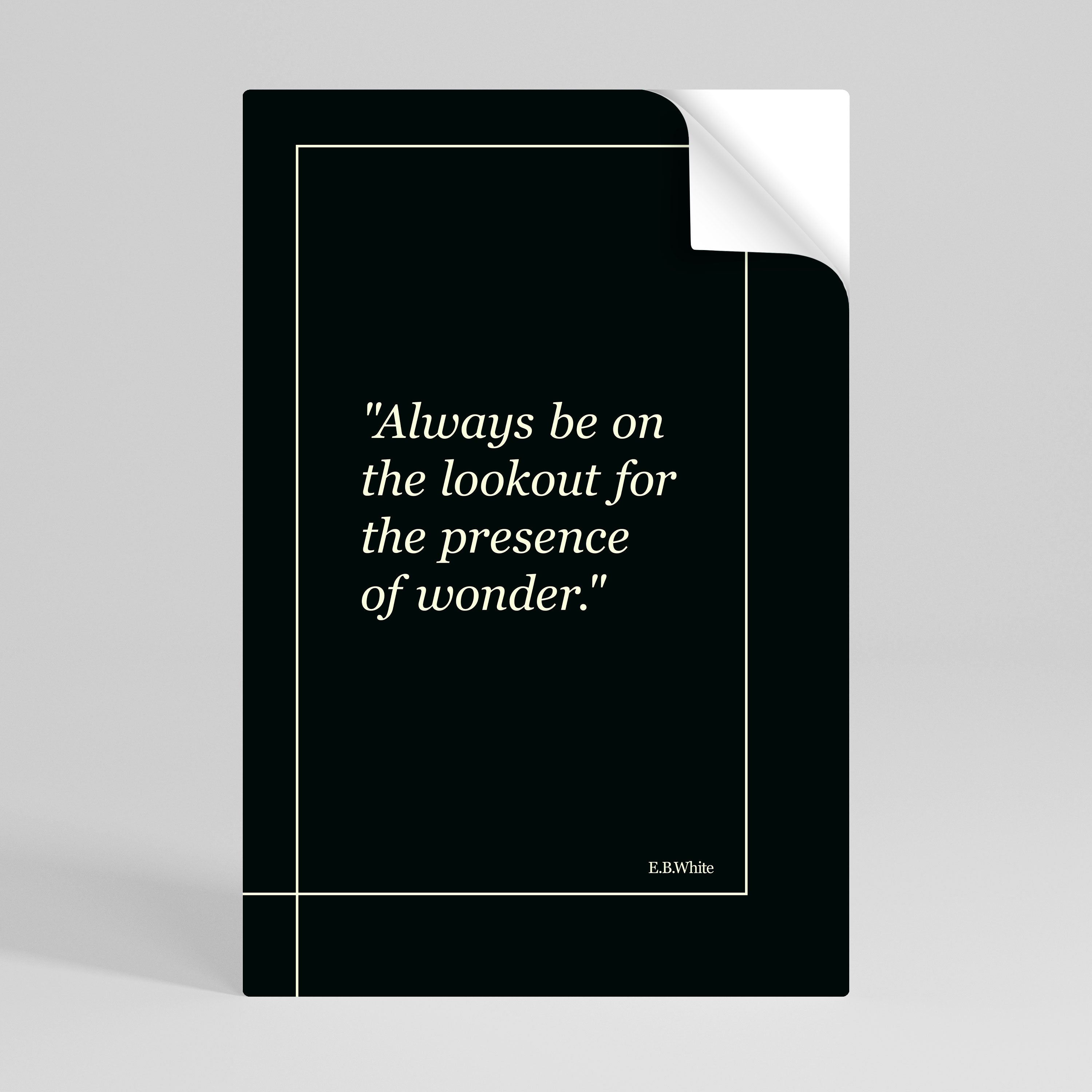 WONDERS AVSLÖJAD Vertikal affisch med självhäftande text