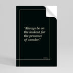 WONDERS AVSLÖJAD Vertikal affisch med självhäftande text