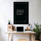 WONDERS AVSLÖJAD Vertikal affisch med självhäftande text