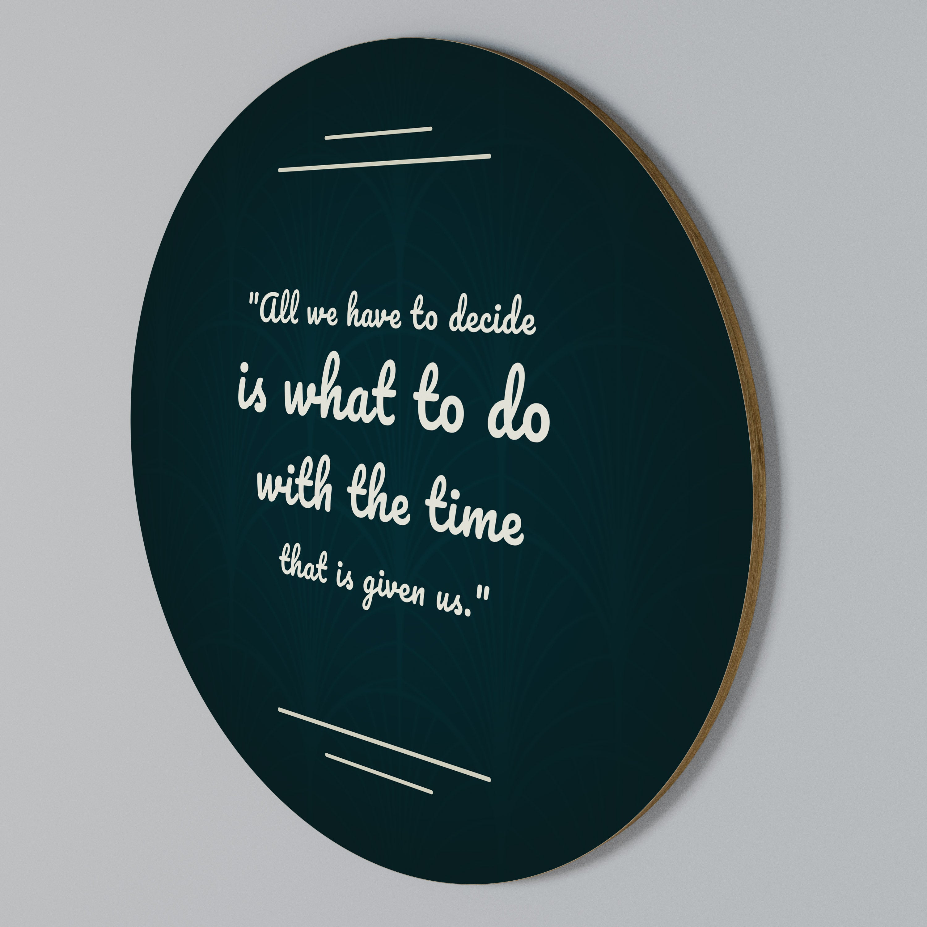 DECISIONS IN MOMENTS Round Wall Art