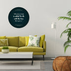 DECISIONS IN MOMENTS Round Wall Art