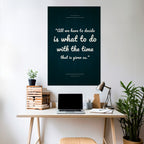 BESLUT I ÖGONBLICK Vertikal affisch med självhäftande mönster