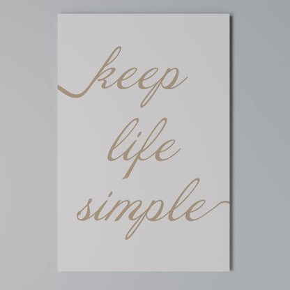 MINIMALIST MANTRA Vertical Canvas Print