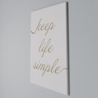 MINIMALIST MANTRA Vertical Canvas Print