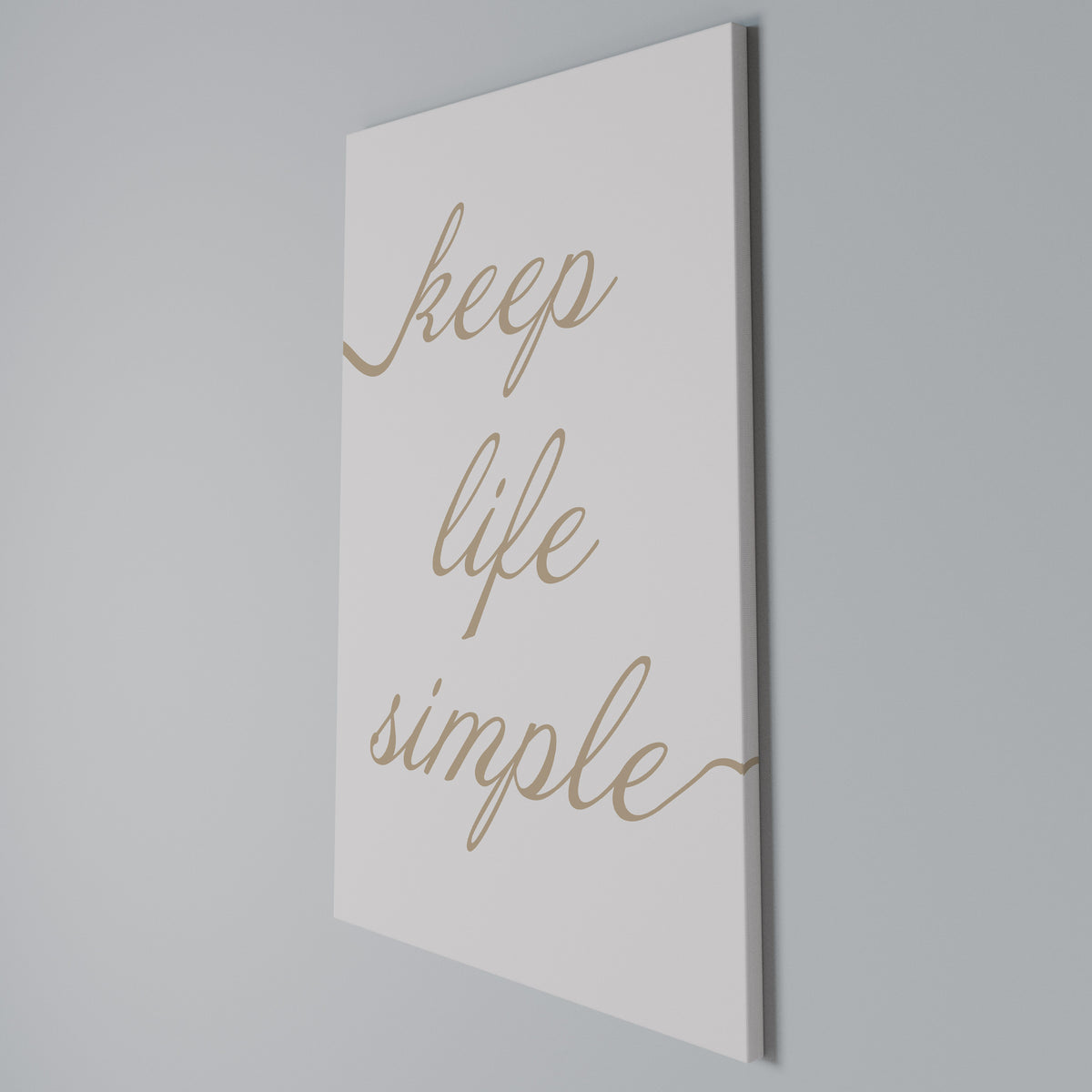 MINIMALIST MANTRA Vertical Canvas Print