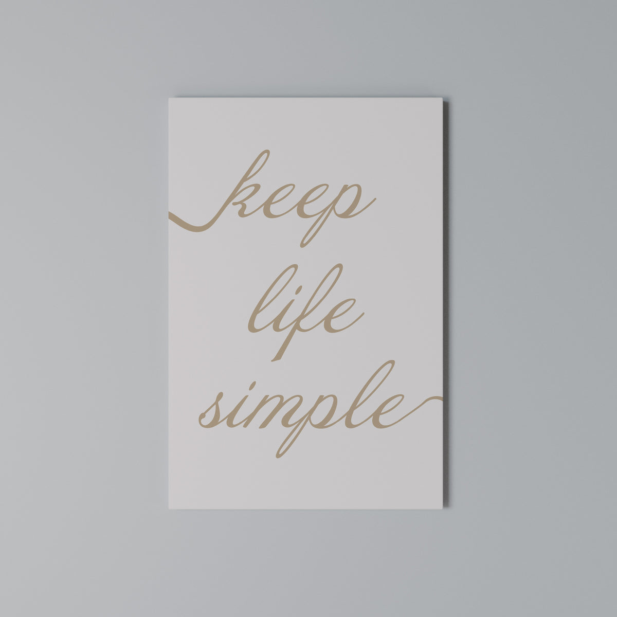 MINIMALIST MANTRA Vertical Canvas Print