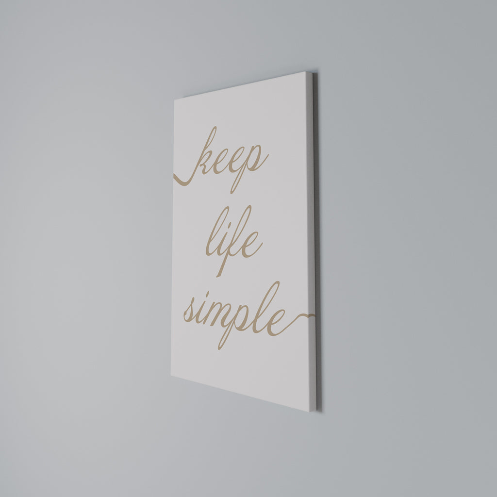 MINIMALIST MANTRA Vertical Canvas Print