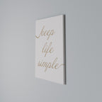 MINIMALIST MANTRA Vertical Canvas Print