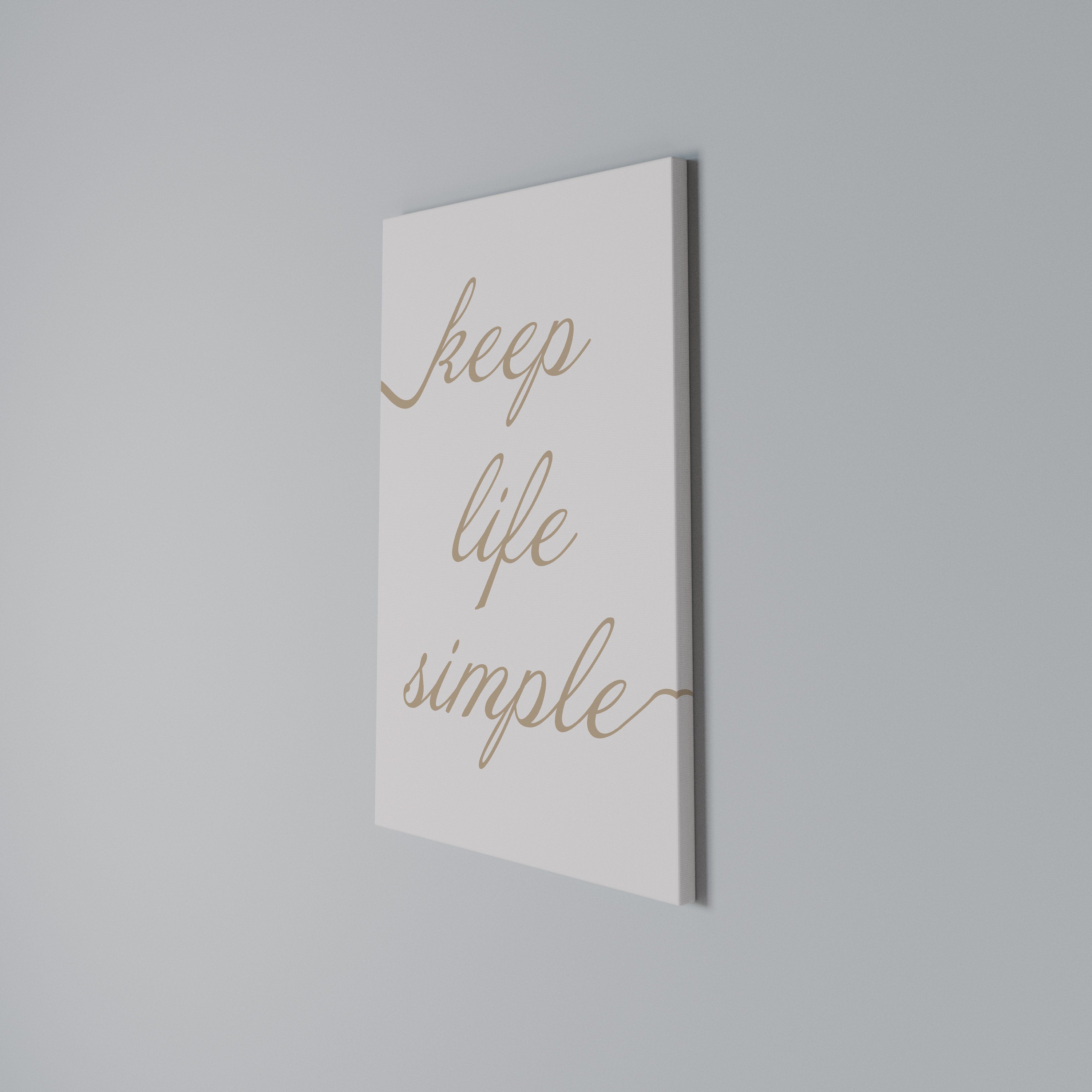 MINIMALIST MANTRA Vertical Canvas Print