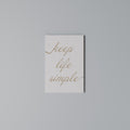 MINIMALIST MANTRA Vertical Canvas Print