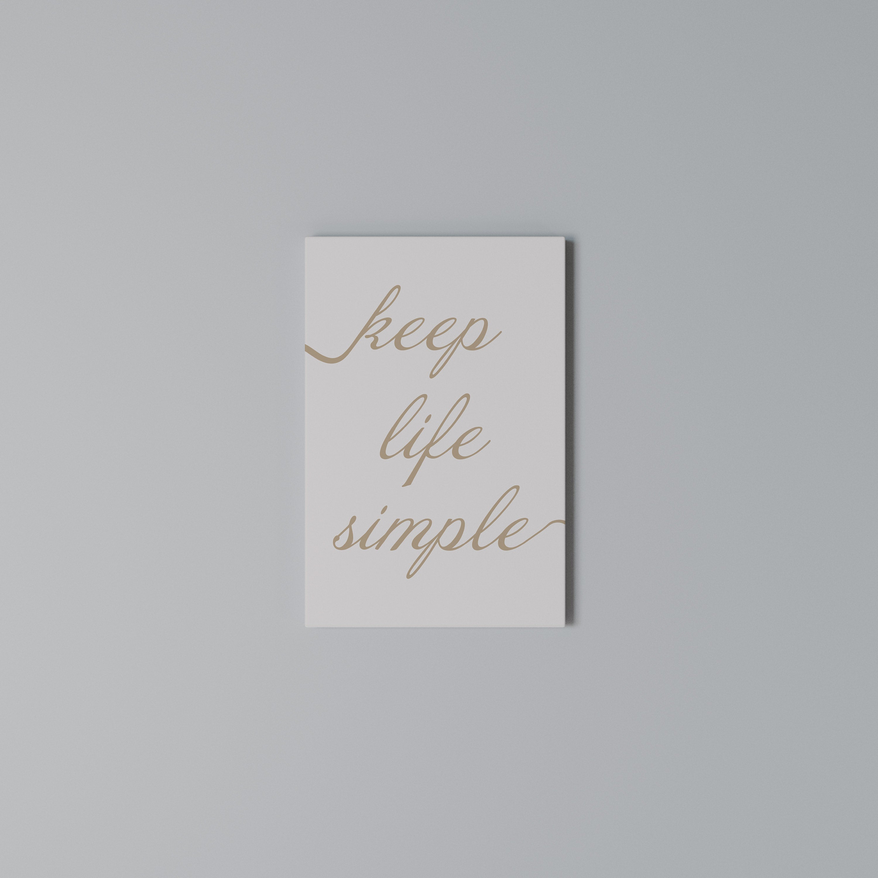 MINIMALIST MANTRA Vertical Canvas Print