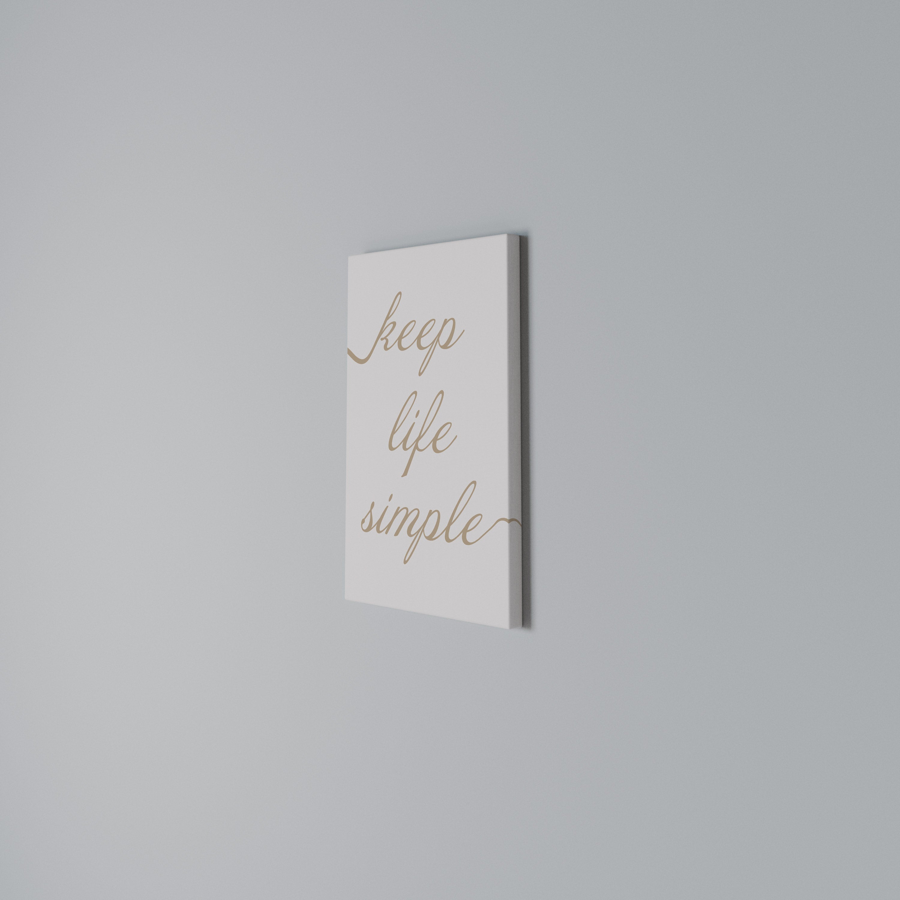 MINIMALIST MANTRA Vertical Canvas Print
