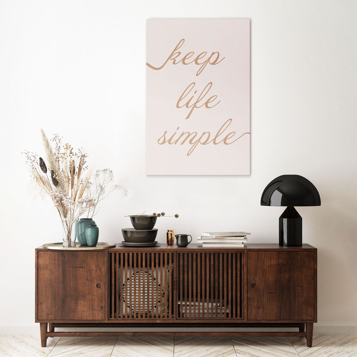 MINIMALIST MANTRA Vertical Canvas Print