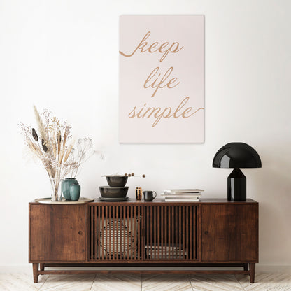 MINIMALIST MANTRA Vertical Canvas Print