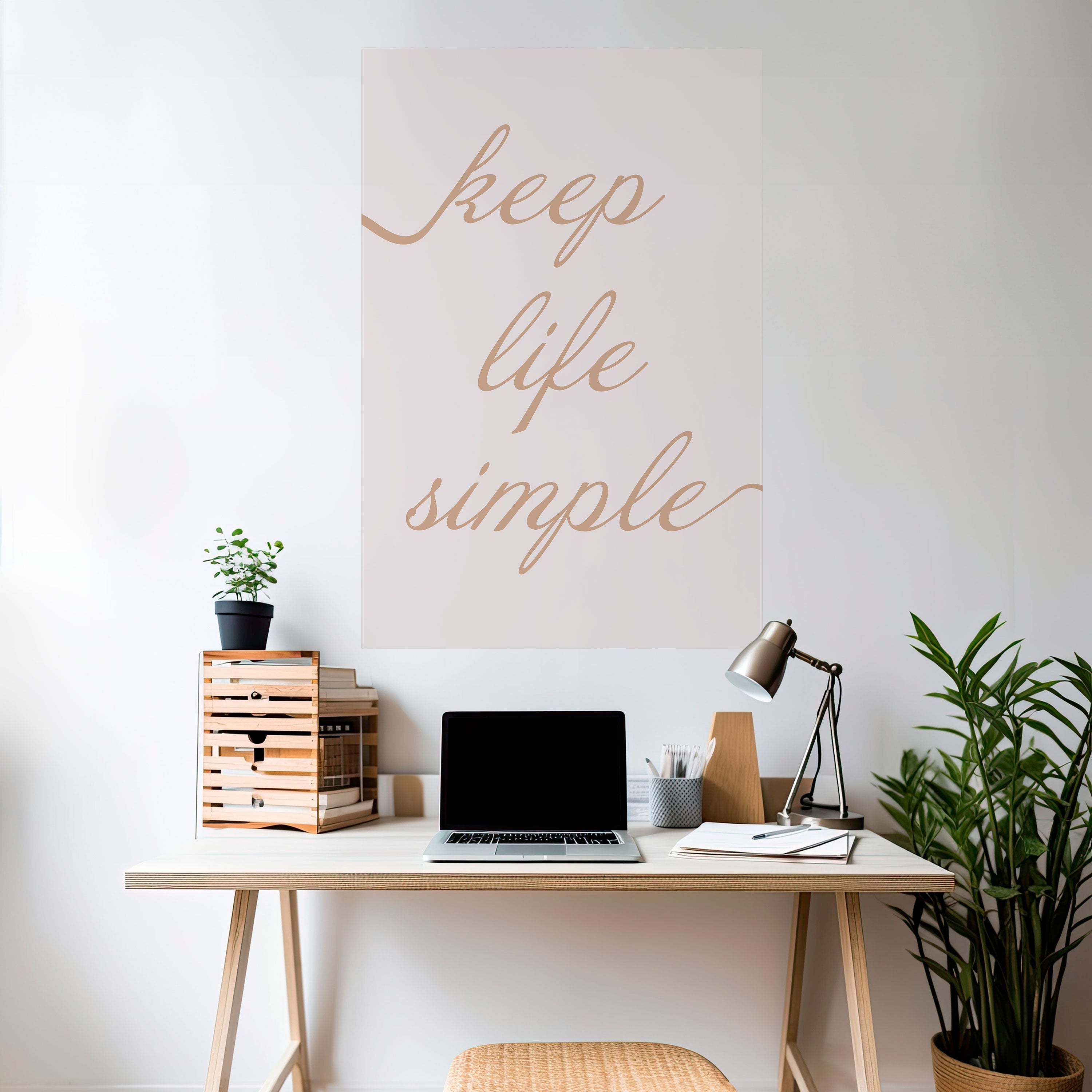 MINIMALISTISK MANTRA Vertikal Poster med självhäftande motiv
