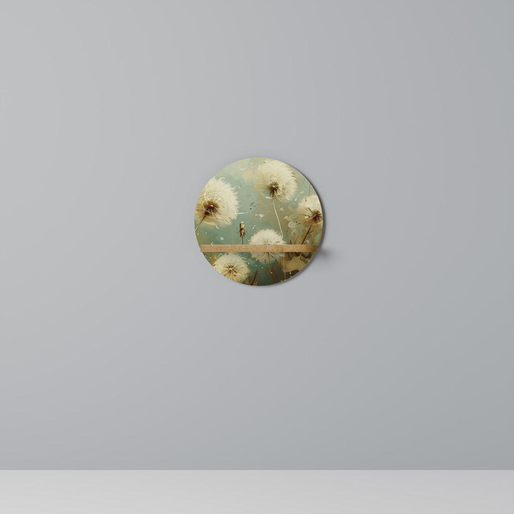 DREAMY MEADOW Rund Konsthylla I Ekeffekt