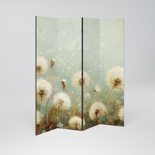 DREAMY MEADOW Dekorativ rumsavdelare med 4 paneler