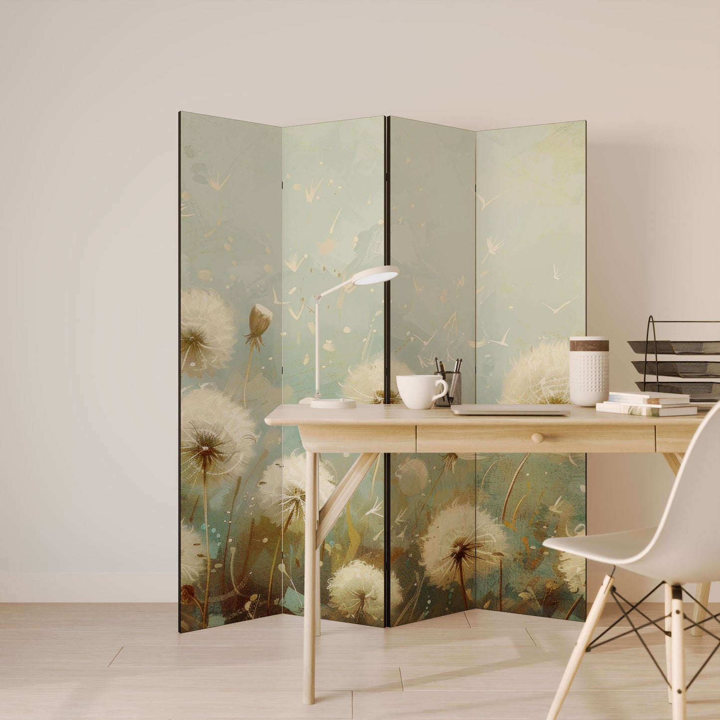 DREAMY MEADOW 4-Panel Room Divider