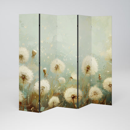 DREAMY MEADOW Dekorativ rumsavdelare – 5 paneler