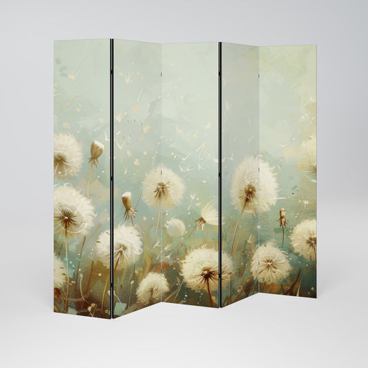DREAMY MEADOW Dekorativ rumsavdelare med 5 paneler