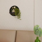 FLORAL NOIR Rund konsthylla i svart finish