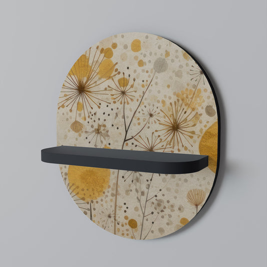 MORNING GLADE Oval Art Shelf In Black Finish