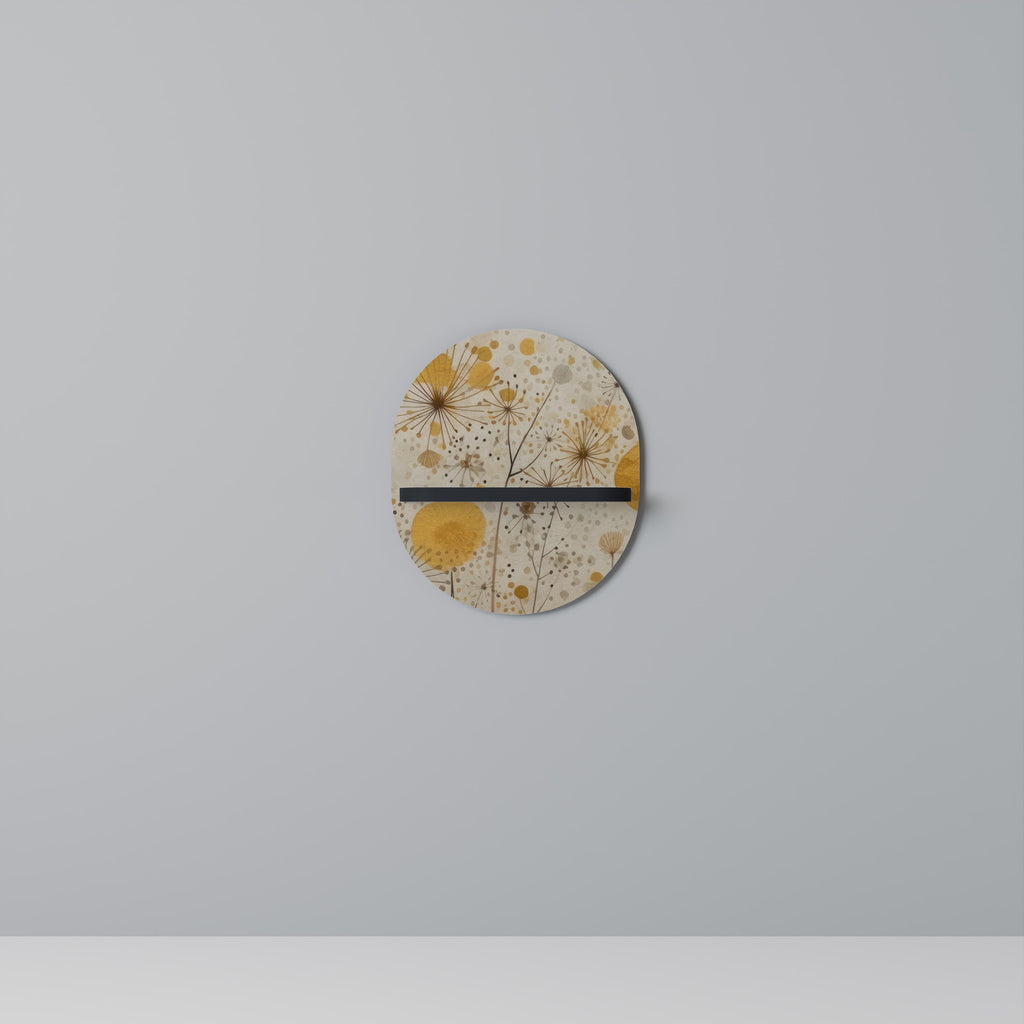 MORNING GLADE Oval konsthylla i svart finish