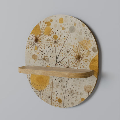 MORNING GLADE Oval Art Shelf In Oak Effect