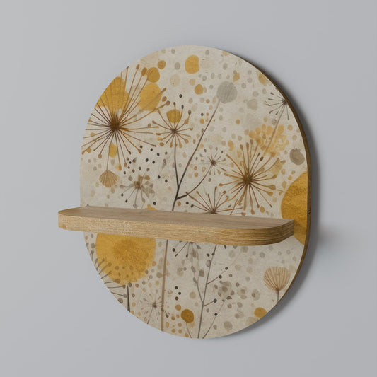 MORNING GLADE Oval Art Shelf In Oak Effect